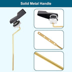 Universal Side Mount Metal Toilet Handle Replacement Kit Compatible with American Standard/Mansfield/Gerber/TOTO/Kohler Toilet, Toilet Tank Flusher Lever with Flapper Chain, Oil-Rubbed Bronze