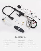 APPASO Black Touchless Kitchen Faucet with Soap Dispenser, Motion Sensor Activated Hands-Free Automatic Faucet for Sink with Pull Down Sprayer, Single Handle Smart Faucets for Kitchen Sink