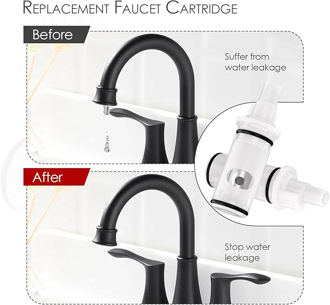 1224 Faucet Cartridge Replacement Compatible with Moen Two Handle Faucets Replacement Kit For Most Double Handle Moen Faucets and Tub/Showers Repair Kit,4 Pack