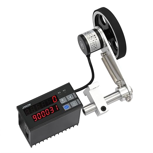 Electronic Digital Length Meter Counter Mechanical Length Counter Digital Measuring Wheel with Wheel Sensor,4 Measurement Unit Feet,Inches, Meters, Yards,Measuring Range 0-999999m