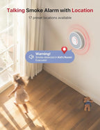 X-Sense Smart Smoke Detector with Voice Alerts and 17 Locations, Wi-Fi Smoke Alarm with SBS50 Base Station, Test from APP, Wireless Interconnected Fire Alarm, Model XS0B-MR31