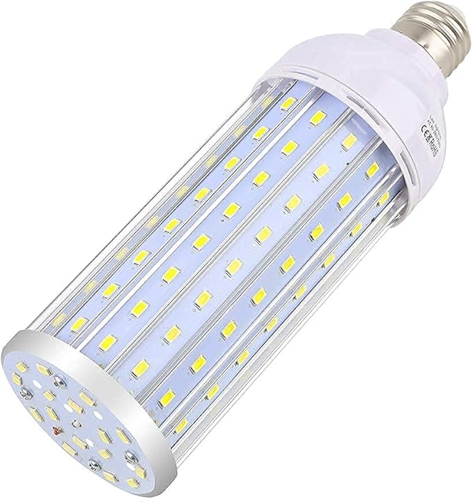 Intpro 60W LED Corn Light Bulb Lamp, 6000LM E26/E27 6000K 85V~265V Super Bright Light for Indoor Large Area, Garage barn Workshop Warehouse Factory Porch Backyard High Bay Street Outdoor