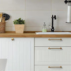 Goo-Ki 6 Pack Champagne Copper Cabinet Drawer Pulls Kitchen Hardware - 3"(76mm) c-c Bar Pull Dresser Handles for Cupboard Bathroom Closet Wardrobe