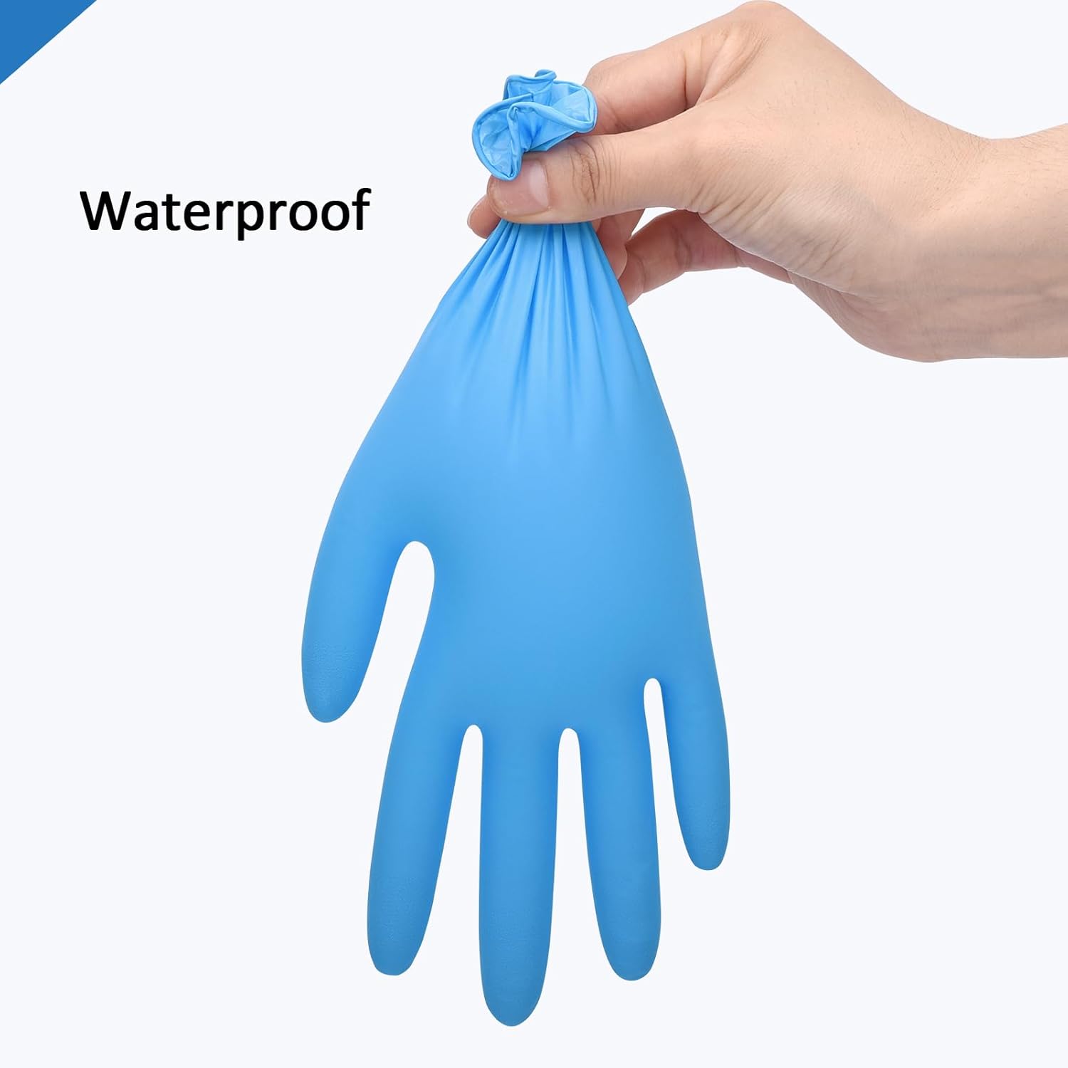 Schneider Nitrile Exam Gloves, XL, Box of 100, Heavy Duty Disposable Gloves, Textured, Latex Free, Food Safe, Industrial Gloves for Medical, Cleaning, Cooking, Blue