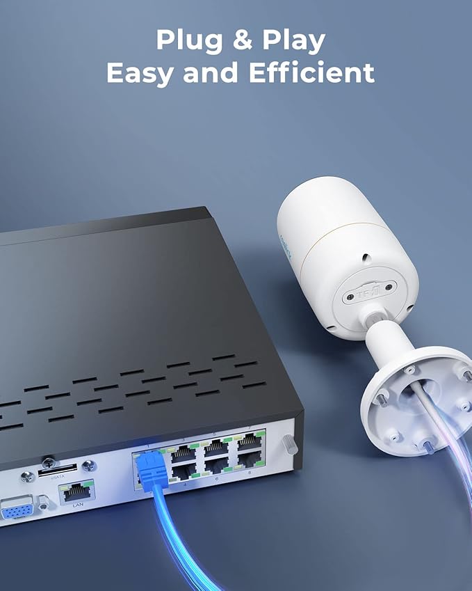 REOLINK 12MP Wired Security Camera System, 4pcs H.265 12 Megapixel UHD PoE Surveillance Cameras, Person Vehicle Pet Detection, Spotlight Color Night Vision, 8CH NVR with 2TB HDD, RLK8-1200B4-A