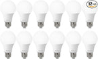 A19 Light Bulbs, 60 Watt Equivalent LED Bulb, 2700K Soft White, Non-Dimmable, E26 Base, CRI 80+, 15000 Hours, 800Lumen Light Bulb for Bedroom Living Room, 12 Pack