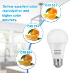 A19 LED Light Bulb 3000K Warm White, 6 Pack high Output A19 LED Bulb Soft White 800LM 120V 9W, Equivalent 60W, No Flicker E26 Base, Non-Dimmable A19 E26 LED Bulb Long Lasting for 25 Years.