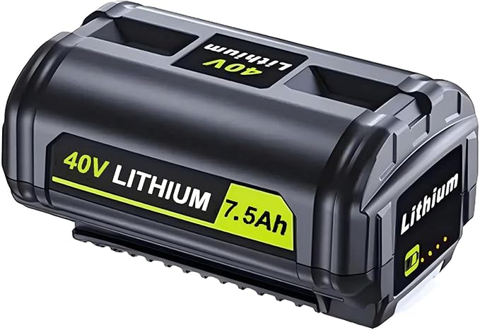 Upgraded 7.5-Ah High Capacity Replacement for Ryobi 40V Battery Lithium ion OP40601 Compatible with Ryobi 40 Volt Max Battery OP4040 OP40401 OP4026 OP40261 OP4050A