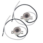 E11 Mini Candelabra Ceramic Screw Lamp Holder Base Socket,2-Pack Can Halogen Socket,E11 Lampholder with 8inch Leads 1000W,250V (with Two Hole Mount,Side Wired)