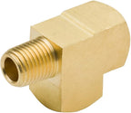 Legines Brass Pipe Fitting, Street Tee, 3/8" NPT Female x 3/8" NPT Male x 3/8" NPT Female, Barstock Male Run Tee (Pack of 2)
