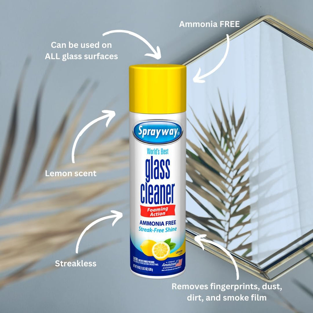 Sprayway Foaming Action All Purpose Cleaner and Disinfectant, Lemon Scent, 19 oz, (SW5014R)