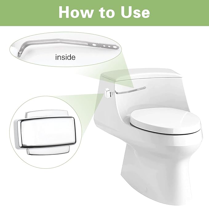 Toilet Handle for Kohler 85114-CP Left Trip Lever Service Kit, Toilet Handle Replacement Kit Side Mount, Toilet Tank Lever, 1-Pack Polished Chrome