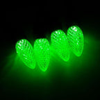 Meconard C9 Led Replacement Christmas Light Bulbs, C9 Shatterproof Led Bulbs for Christmas Indoor Outdoor String Lights, E17 Intermediate Base, Commercial Grade Holiday Bulbs, Green, 25Pack