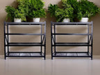 Generic Heavy Duty Member Mark 4-Shelf Industrial Storage Rack in Black, 77"" W x 24"" D x 72"" H (2 PACK)
