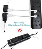 Short Extension Cord 1 FT,2 Prong White, Mini Extension Cord US Male/Female Power Cable UL Listed Perfect for Home, Office or Christmas Lights 2 Pack