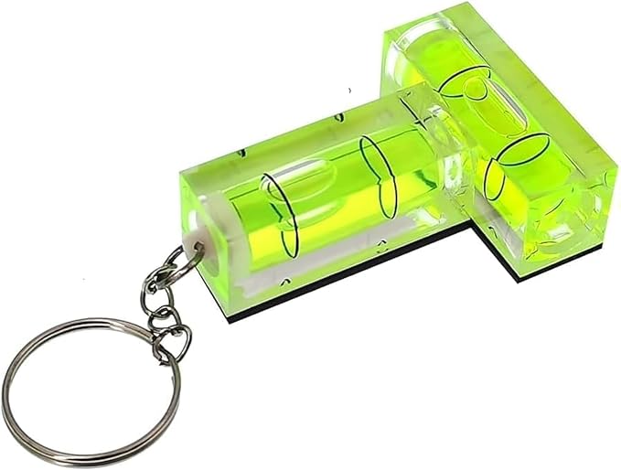 UMEI T-Type Mini Level,Magnetic Function of Level Instrument Platform can use Level Instrument Small Level Ruler Level Bubble Bead (With keychain)