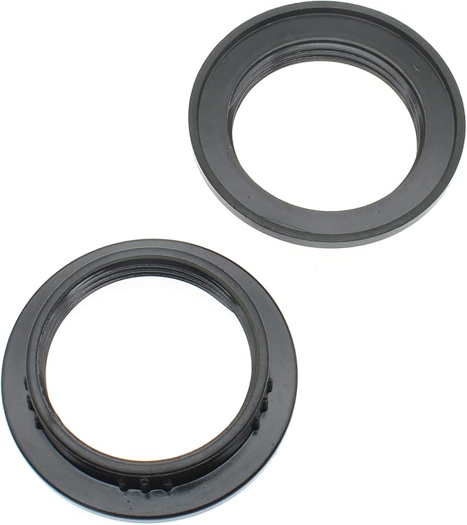 1-1/2 Inch Lamp Shade Collar Rings 2pcs E26 Bakelite Light Socket Ring Retainer Rings and Replacement Adapter [FDXGYH, Black]