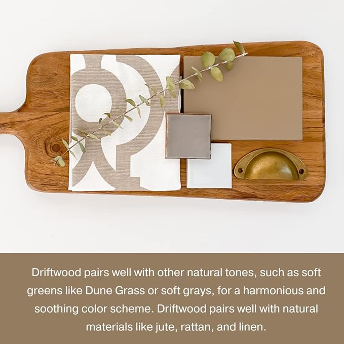 Country Chic All-in-One Chalk Paint for Furniture, Cabinets, Home Decor, Eco-Friendly, Matte Finish, Built-In Primer & Top Coat for Wood, Metal - Driftwood (Brown) - 8 oz (237 ml)