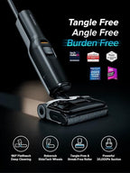 roborock F25 ACE Wet Dry Vacuum Cleaner, Cordless Vacuum Mop All in One for Hard Floor, 20000Pa Hardwood Floor Cleaner with Zero Tangle, 194°F Hot Air Flash Drying Electric Mop, 180° Lie Flat, WiFi