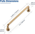 JOY DECOR Cabinet Pulls – 5 Inch Hole Center, Champagne Bronze, 15 Pack, Zinc Alloy Cabinet Handles for Drawers & Cupboard – Vintage Style Hardware for Kitchen, Bathroom, Dresser, Furniture Makeover