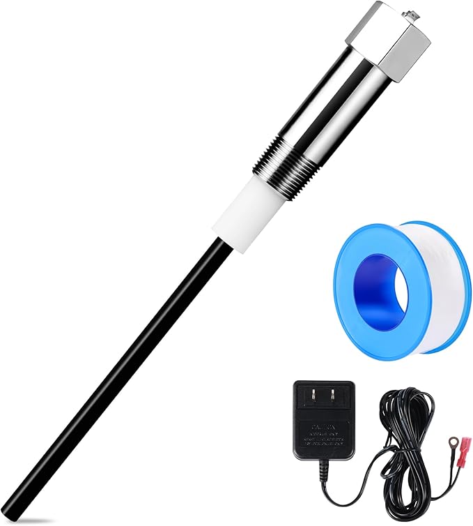 Powered Anode Rod for Water Heater(40-89 Gallon Tank) Electric Anode Rod Made of Titanium,25-Year Warranty，Anti-rust, Anti-Corrosion, Reduce Scale,Water Heater Anode Rod Powered Anode Rod