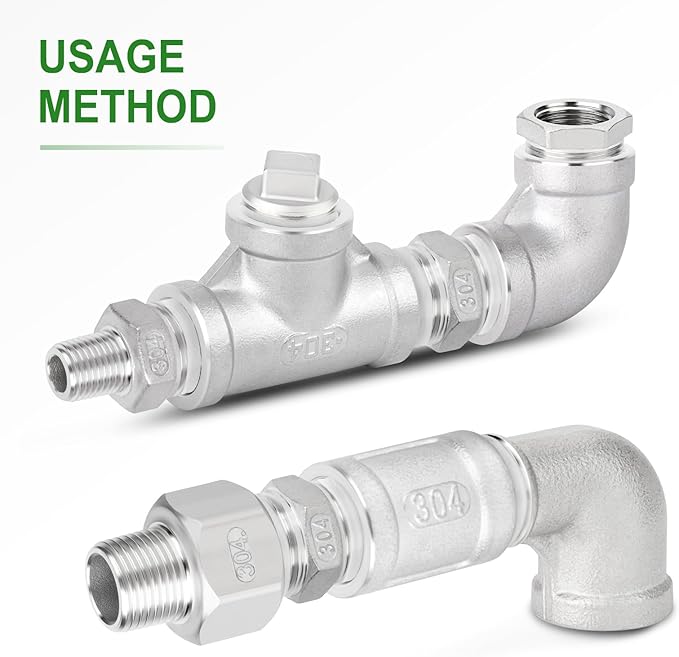 TAISHER 99PCS 304 Stainless Steel Pipe Fitting Kit，Coupling，Nipple，Bushing，Reducer Adapter，Reducer Nipple，90 Degree Elbow，Plug，Cap，Tee，NPT Thread Pipe Adapter Fitting