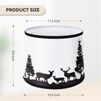 Lamp Shades Set of 2 - Drum Lampshades 11.4" x 12.9" x 9.8" Inches, Fabric Medium Replacement Lampshades for Table Lamp, Floor Lamp, Assembly Required, Spider,Linen