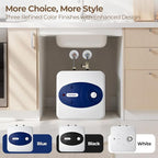 4 Gallon Electric Tank Water Heater, 120V 1500W Under Sink Instant Hot Tank Water Heater for RV, Camper, Kitchen, Food Truck, Wall or Floor Mounted, Blue