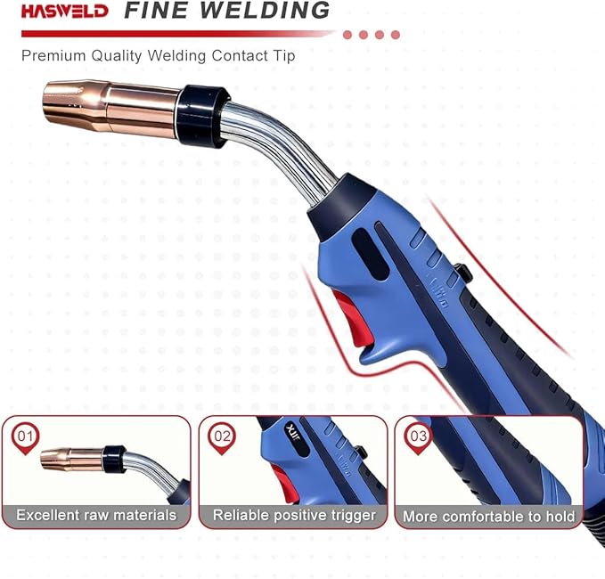 Heavy Duty Mig Gun 20ft Replacement for Miller Millermatic 200/210/211/212/250/251 Welder M25 with tips (tip .035)