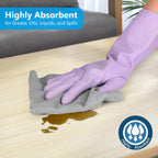 GLIMGLINT Microfiber Cleaning Cloth, 100 Pack Cleaning Rags, Lint-Free, Ultra Absorbent Reusable Paper Towels for Home, Kitchen, Car, Garage or Shop, Dish Rags, 11" x 9", Grey