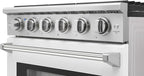 30 inch Professional Freestanding Pro-Style Natural Gas Range or Liquid Propane Gas Range with 5 Burners, 4.55 cu.ft. Oven Capacity, in Stainless Steel - KOS-30RG03M (White-01)