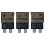 Auto Reset ATC/ATO 7.5 Amp Circuit Breaker Fuse for Automotive Marine RV Car Truck Audio Battery Protection Automatic Reset | Low Profile (7.5A, 3 Pack)