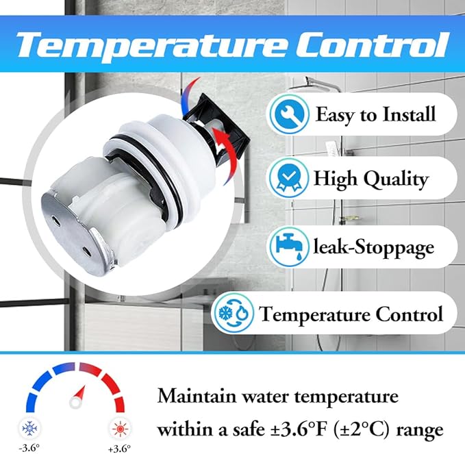 RP32104 Shower Cartridge Compatible with Delta Monitor 1700 Series (1998-2005) Showers, for Delta Monitor Shower Cartridge, for Delta Shower Faucet Cartridge Assembly / RP32104 Tub Valve