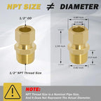 53 Pcs Brass Compression Fittings Assortment Kit, 1/8" 3/16" 1/4" 3/8" 1/2" OD Tube & NPT Thread Compression Union Fittings Connectors & Compression Sleeves Ferrules