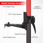 13.7 Ft./4.2M Professional Lasers Level Pole with Tripod, Adjustable Telescoping Pole for Leveling Tools, Multi-functional Fine-tuning Bracket with 1/4” and 5/8” Thread Adapters, Includes Carrying Bag