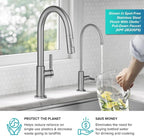 KRAUS Oletto Single Handle Drinking Water Filter Faucet for or Water Filtration System in Matte Black, FF-103MB