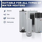 Powered Anode Rod, vattceel Water Heaters Titanium Anode Rod, Prevent Corrosion of Storage Tanks,Improving Water Quality, Up to 20 Years Service Life,NPT 3/4" Thread,For 80-120 Gallon Tank