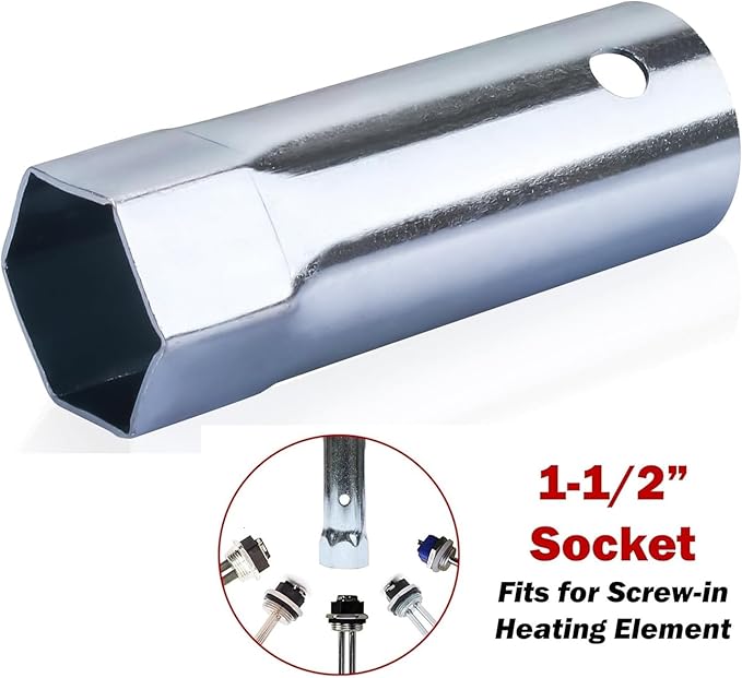 EWH-03 Electric Water Heater Tune-Up Kit with Element Wrench, Includes Upper & Lower Heater Thermostat, 2x Heater Elements - 4500W 240V (3500W@208V), 1 x Element Wrench, Water Heater Replacement Parts