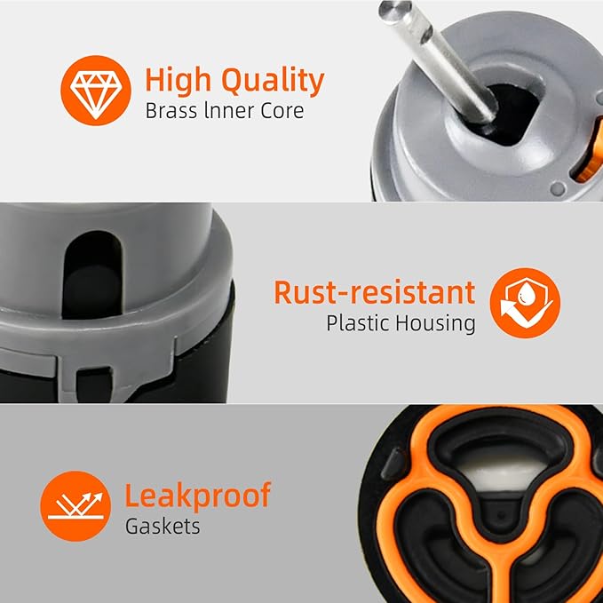 RP50587 Replacement Cartridge Valve Compatible with Delta DST Single Handle Kitchen and Lavatory Faucets - Includes RP51503 Bonnet Nut, Easy Installation