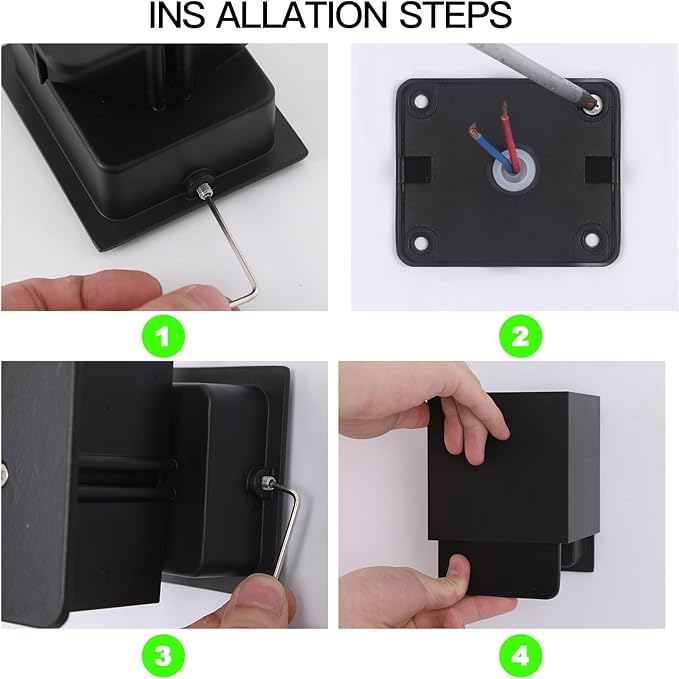 LED 20W Outdoor Wall Lights Exterior/Interior Porch Lights Outdoor Wall Up and Down Lights IP65 Waterproof Sconces Modern Outdoor Lighting Fixtures Square Aluminum White 3000K Warm Lights