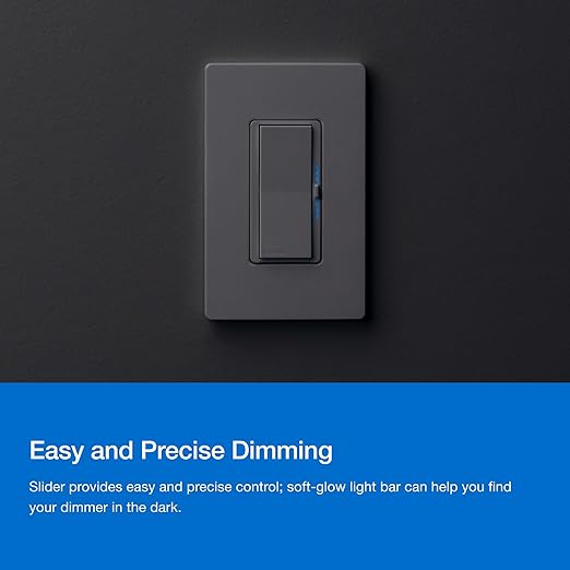 Lutron Diva Smart Dimmer Light Switch 3-Way Kit for Caseta Smart Lighting, w/Plate, Pico Remote, Wallmount Bracket, and Label Stickers, No Neutral Required, DVRF-PKG1D-WH