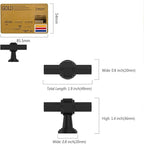 Amerdeco 10 Pack Matte Black Cabinet Knobs 1.46 Inch(37mm) Single Hole Cabinet Handles Rectangle Dresser Knobs Drawer Knobs and Pulls for Bathroom Cabinets ZH0069