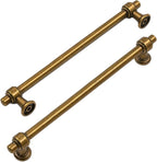 Amerdeco 10 Pack Antique Brass Cabinet Pulls 10 Inch(254mm) Hole Center Drawer Pulls Cabinet Hardware Kitchen Cabinet Handles for Bathroom ZH0069