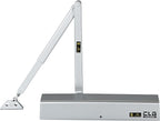 CLG HARDWARE Heavy Duty Commercial Door Closer DC8016 - Slim Line - Surface Mounted, Grade 1- ADA & UL 3 Hour Fire Rated, Adjustable Size 1-6 for Entrances & Aluminum Storefronts - US26D Aluminum