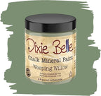 Dixie Belle Paint Company Chalk Finish Furniture Paint - Weeping Willow (8oz) - Matte Soft Green Chic Chalk Mineral DIY Furniture Paint