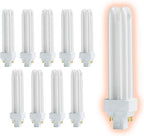 GoodBulb 13 Watt CFL Light Bulbs | 4 Pin G24Q-1 Base 5000K Daylight | 13W High Output 900 Lumens | Double Tube Compact Fluorescent Light Bulbs Plug-in | Car Dealership Lighting | 10 Pack