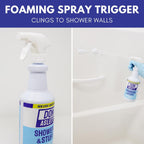 Don Aslett Showers and Stuff (32 Oz Spray Bottle, Pack of 2) Hard Water Stains and Soap Scum Remover | Cleans Bathroom Rust, Grout Tile Lines, Fiberglass Tub, Glass Shower Door Surfaces