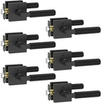 Asidrama 6 Pack Black Privacy Door Handles, Door Lever with Door Knobs Indoor for Bedroom or Bathroom, Heavy Duty Door Handles Interior with Locks for Left Right Sided Doors