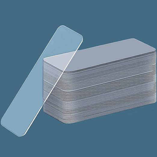 LMJIA Heavy Duty Double Sided Tape, Clear Reusable Mounting Tape Picture Hanging Adhesive Tape Removable Wall Tape Adhesive Poster Tape (100PC, Rectangular-inch*0.7inch)