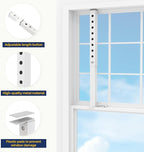 Adjustable Window Security Bars (White-1PCS, 9.8-16.7In)